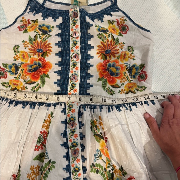 Farm Rio Off-White Delicate Garden Midi Dress - Picture 15 of 16